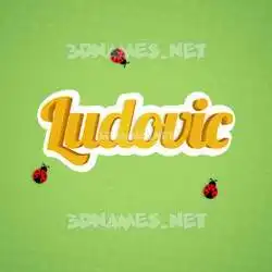 ludovic in Ladybugs style - 3D name wallpaper
