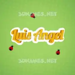luis angel in Ladybugs style - 3D name wallpaper