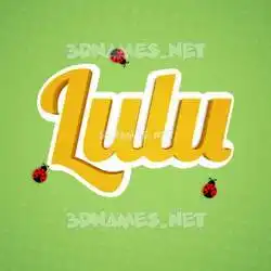 lulu in Ladybugs style - 3D name wallpaper