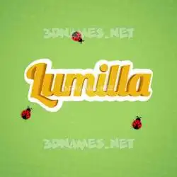 lumilla in Ladybugs style - 3D name wallpaper