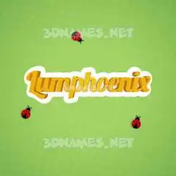 lumphoenix in Ladybugs style - 3D name wallpaper