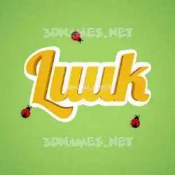 luuk in Ladybugs style - 3D name wallpaper