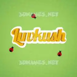 luvkush in Ladybugs style - 3D name wallpaper