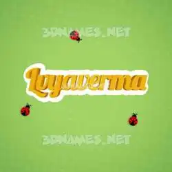 lvyaverma in Ladybugs style - 3D name wallpaper