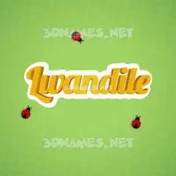 lwandile in Ladybugs style - 3D name wallpaper