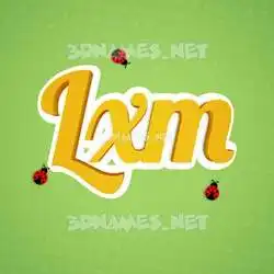 lxm in Ladybugs style - 3D name wallpaper