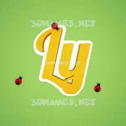 ly in Ladybugs style - 3D name wallpaper