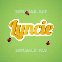 lyncie in Ladybugs style - 3D name wallpaper