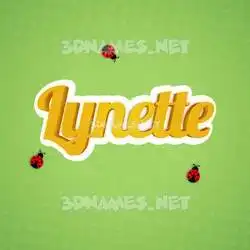 lynette in Ladybugs style - 3D name wallpaper