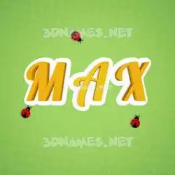 m a x in Ladybugs style - 3D name wallpaper