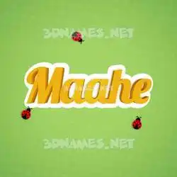 maahe in Ladybugs style - 3D name wallpaper