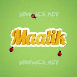 maalik in Ladybugs style - 3D name wallpaper