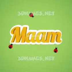 maam in Ladybugs style - 3D name wallpaper