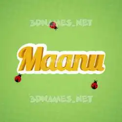 maanu in Ladybugs style - 3D name wallpaper