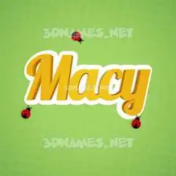 macy in Ladybugs style - 3D name wallpaper