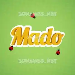 mado in Ladybugs style - 3D name wallpaper