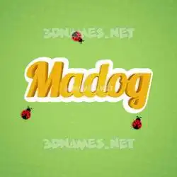 madog in Ladybugs style - 3D name wallpaper