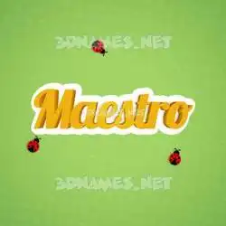maestro in Ladybugs style - 3D name wallpaper