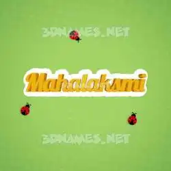 mahalaksmi in Ladybugs style - 3D name wallpaper