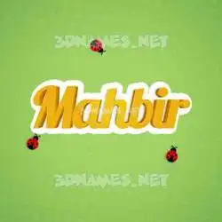 mahbir in Ladybugs style - 3D name wallpaper