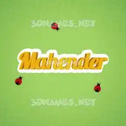 mahender in Ladybugs style - 3D name wallpaper