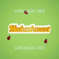 maheshmax in Ladybugs style - 3D name wallpaper