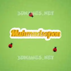 mahmudsopon in Ladybugs style - 3D name wallpaper