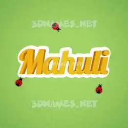 mahuli in Ladybugs style - 3D name wallpaper
