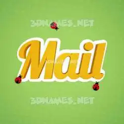 mail in Ladybugs style - 3D name wallpaper