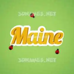 maine in Ladybugs style - 3D name wallpaper