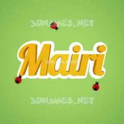 mairi in Ladybugs style - 3D name wallpaper