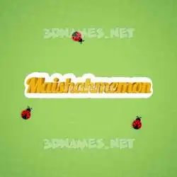 maishahmemon in Ladybugs style - 3D name wallpaper