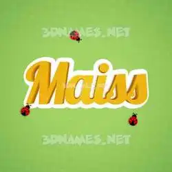 maiss in Ladybugs style - 3D name wallpaper