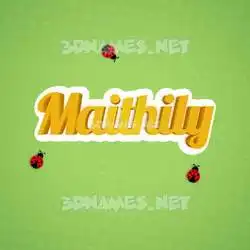 maithily in Ladybugs style - 3D name wallpaper