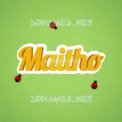 maitho in Ladybugs style - 3D name wallpaper