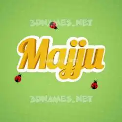 majju in Ladybugs style - 3D name wallpaper