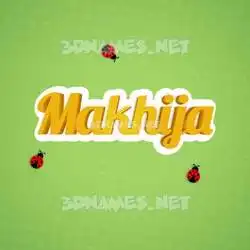 makhija in Ladybugs style - 3D name wallpaper