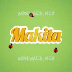 makita in Ladybugs style - 3D name wallpaper