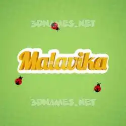 malavika in Ladybugs style - 3D name wallpaper