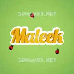 maleek in Ladybugs style - 3D name wallpaper