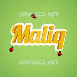 maliq in Ladybugs style - 3D name wallpaper
