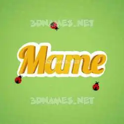 mame in Ladybugs style - 3D name wallpaper