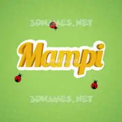 mampi in Ladybugs style - 3D name wallpaper