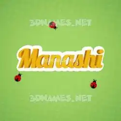 manashi in Ladybugs style - 3D name wallpaper