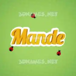 mande in Ladybugs style - 3D name wallpaper