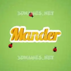 mander in Ladybugs style - 3D name wallpaper