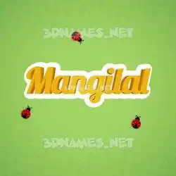 mangilal in Ladybugs style - 3D name wallpaper