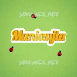 maniaujla in Ladybugs style - 3D name wallpaper