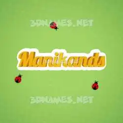 manikands in Ladybugs style - 3D name wallpaper