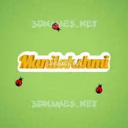 manilakshmi in Ladybugs style - 3D name wallpaper